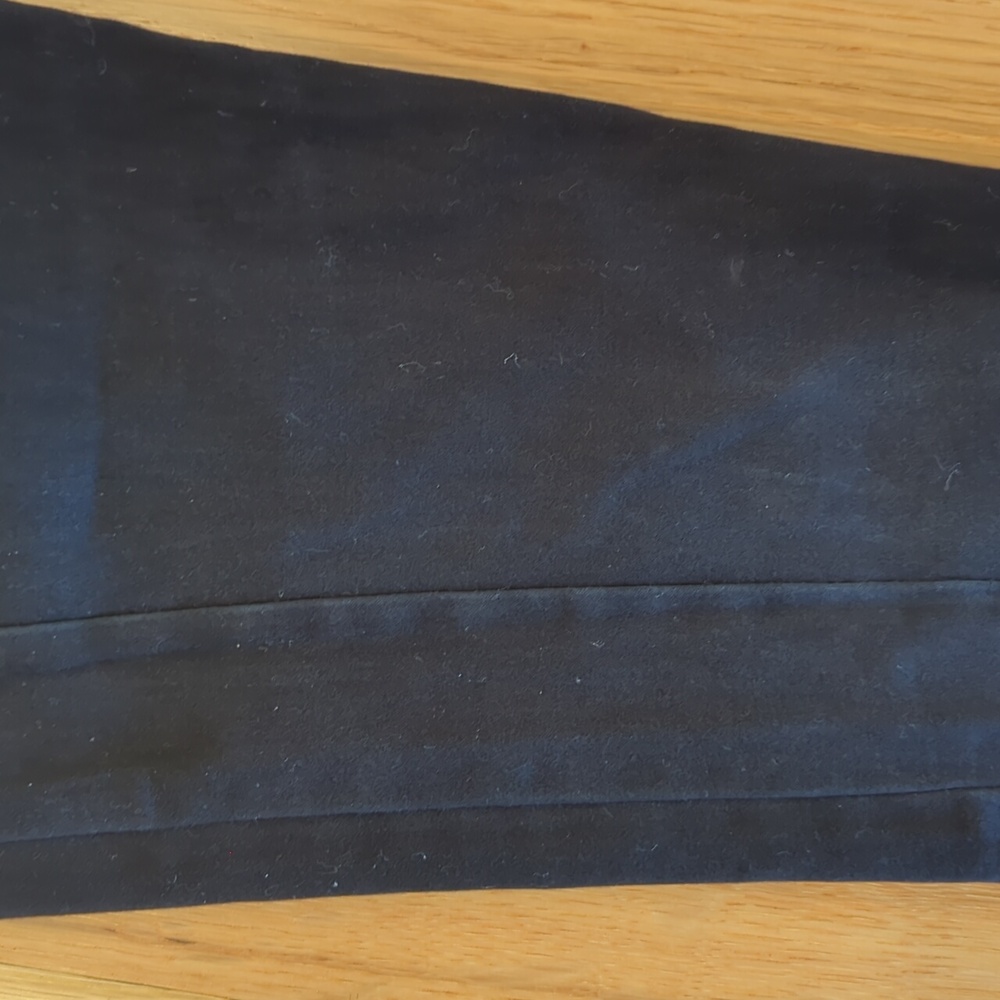 Ann Taylor Cotton Twill Elastic Waistband Cigarette Pants Black Slim Leg Natural - Picture 4 of 6
